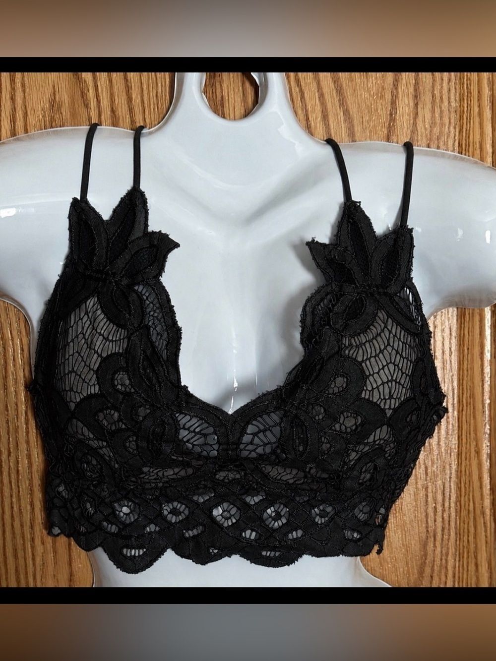 True Religion Black Camisole Lace Design